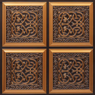 Lover's Knot 24'' L x 24'' W Textured PVC Glue Up Ceiling Tile