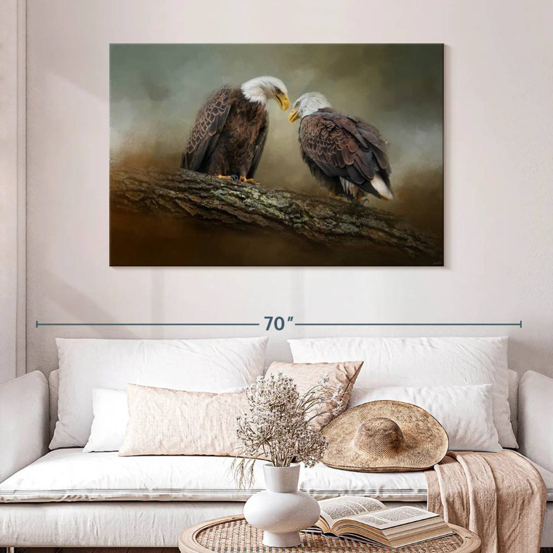 Quiet Conversation Bald Eagles, 32" H x 48" W