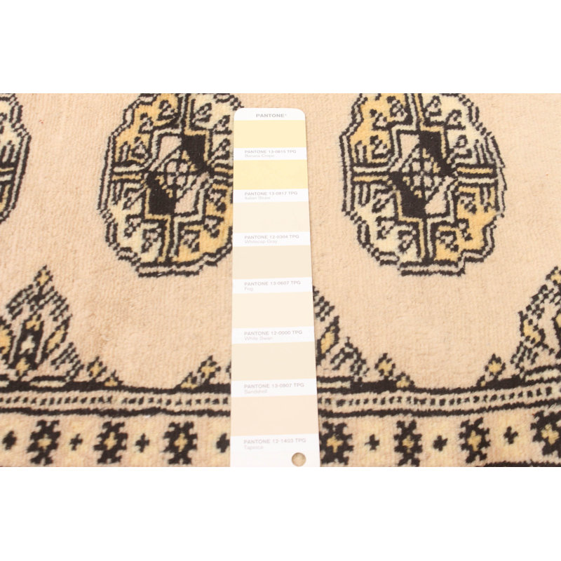 Tapis beige Malayka Peshawar Bokhara 8 pi 1 po x 10 pi 7 po