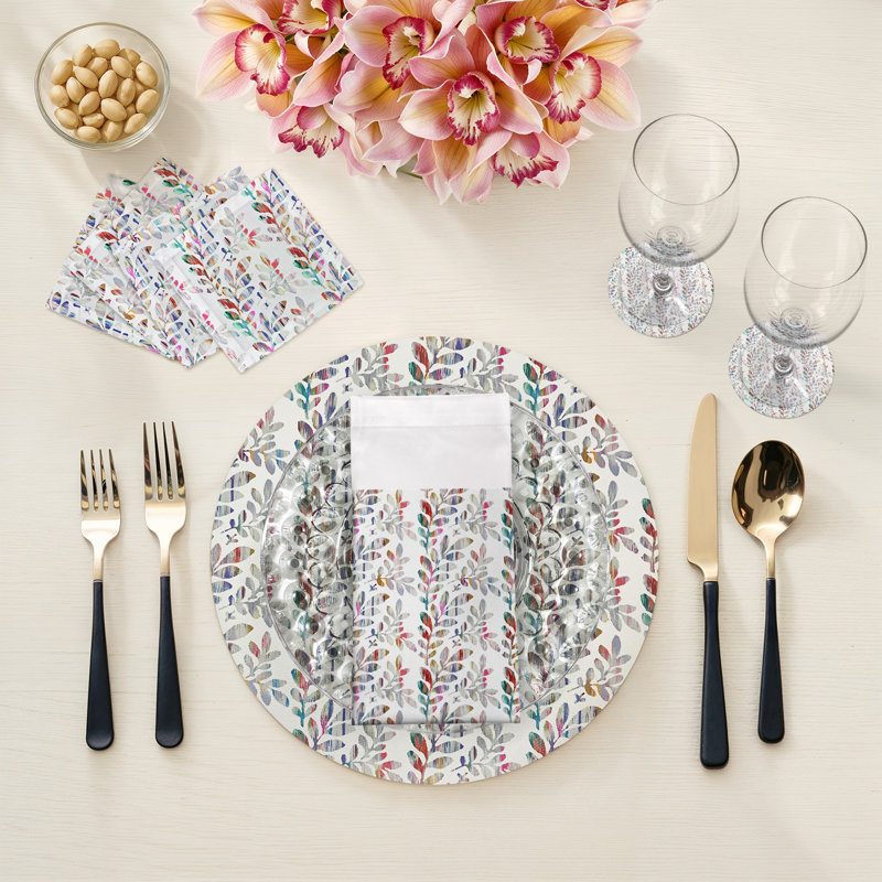 Cotton Blend Square Napkins, Champagne
