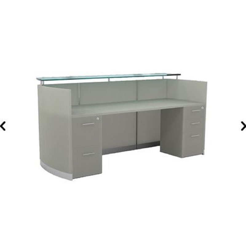 Bureau de réception rectangulaire Cason, Texture sel de mer
