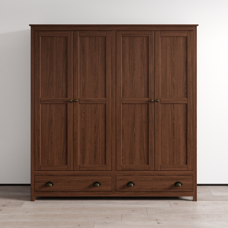 Armoire 69,3 po avec tablettes réglables Topazio, Noyer