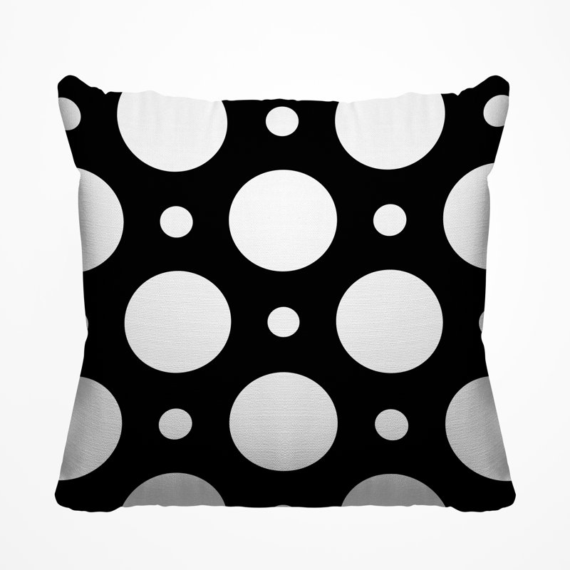 Housse et insert de coussin extérieur carré Fisk, H 17 po x l 17 po, Noir