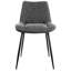 Chaise capitonnée 2 pièces Corrigan Studio® en similicuir rétro gris avec pieds en métal noir