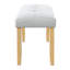 Banc rembourré pour espaces multiples, tissu en lin, rembourrage en mousse confortable, structure en bois d'hévéa, banc Mid-Century moderne avec charge de 250 lb, revêtement et structure-1101064574