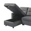 Canapé-lit modulaire en velours réversible avec méridienne de rangement et poche latérale-2053882230