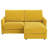 Modern Corduroy 2 Seater Sofa with Ottoman-747101509