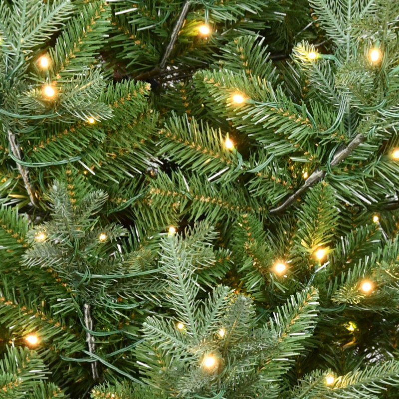 Pre-Lit Artificial Hillside Spruce Tree, 10'