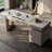Rectangle White Sintered Stone Desktop Modern Desk-109050267