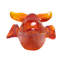 Figurine poisson rouge transparent en résine