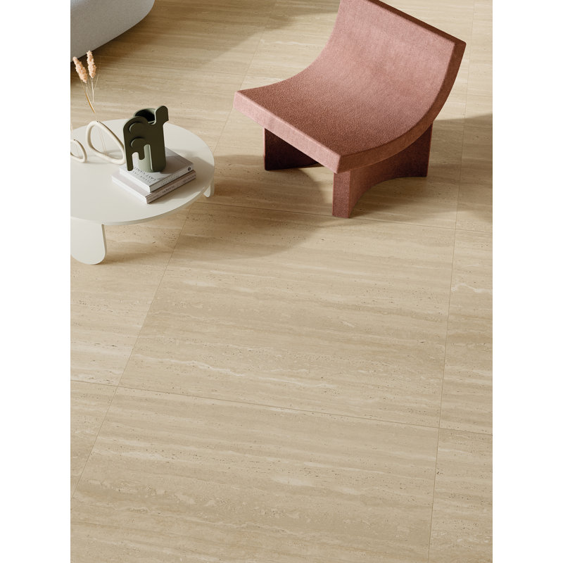 Sensi Roma 48" x 48" Porcelain Wall & Floor Tile, Cream