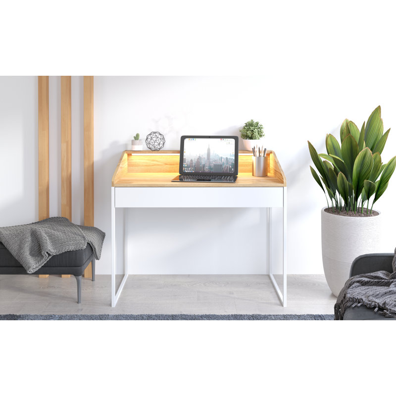 Caolain Desk, Yellow/White