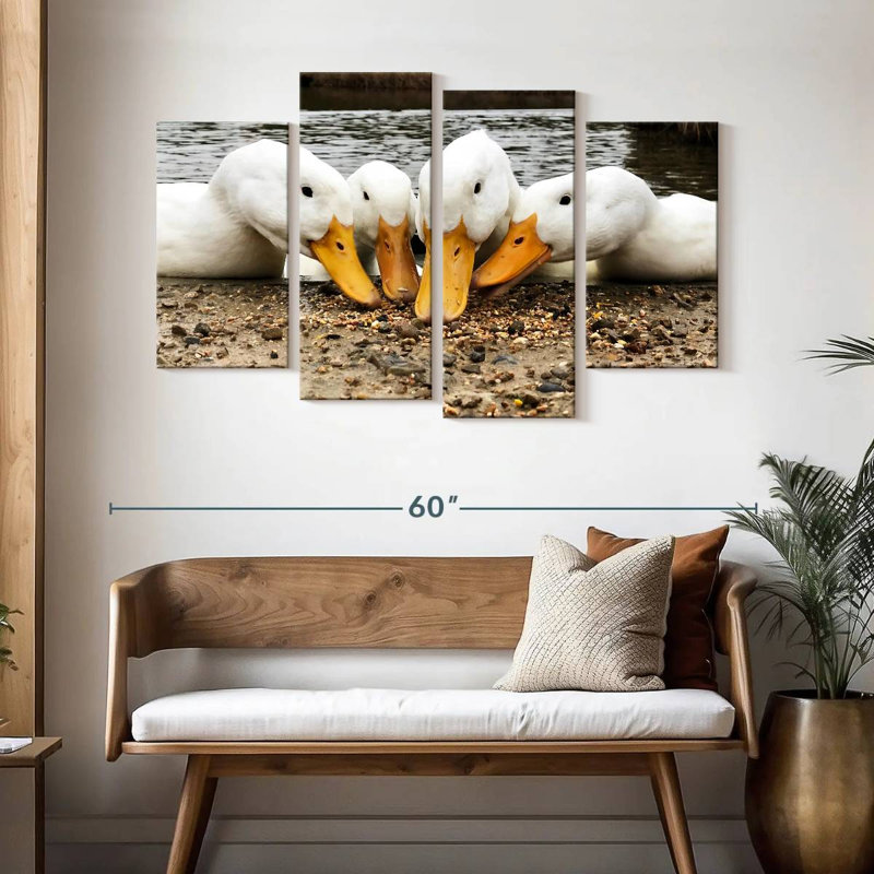 Brampt American Pekin Ducks, 32"H x 52"W
