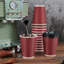80 Pack Insulated Ripple Wall 12 Oz Disposable Paper Cups, Three Layer Insulated Hot Paper Coffee Cups With Lid And Straws For Parties, Picnics, And Travel