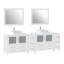  Ensemble de meuble-lavabo double encadré 96 "avec miroir-27042782