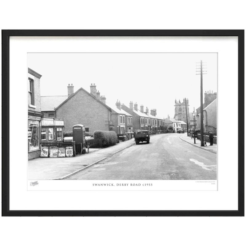 Swanwick, Derby Road C1955 - Single Picture Frame Print, 45cm H x 60cm W x 2.3cm D
