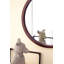 Miroir mural 20 "x 20" avec cadre en bois et finition noyer, miroir mural pour le salon / salle à manger
