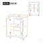 Modern Bathroom Vanity With Ornate Elliptical Motif, Soft-Close Hinges, And Open Back Structure For Easy Plumbing Access-249551705