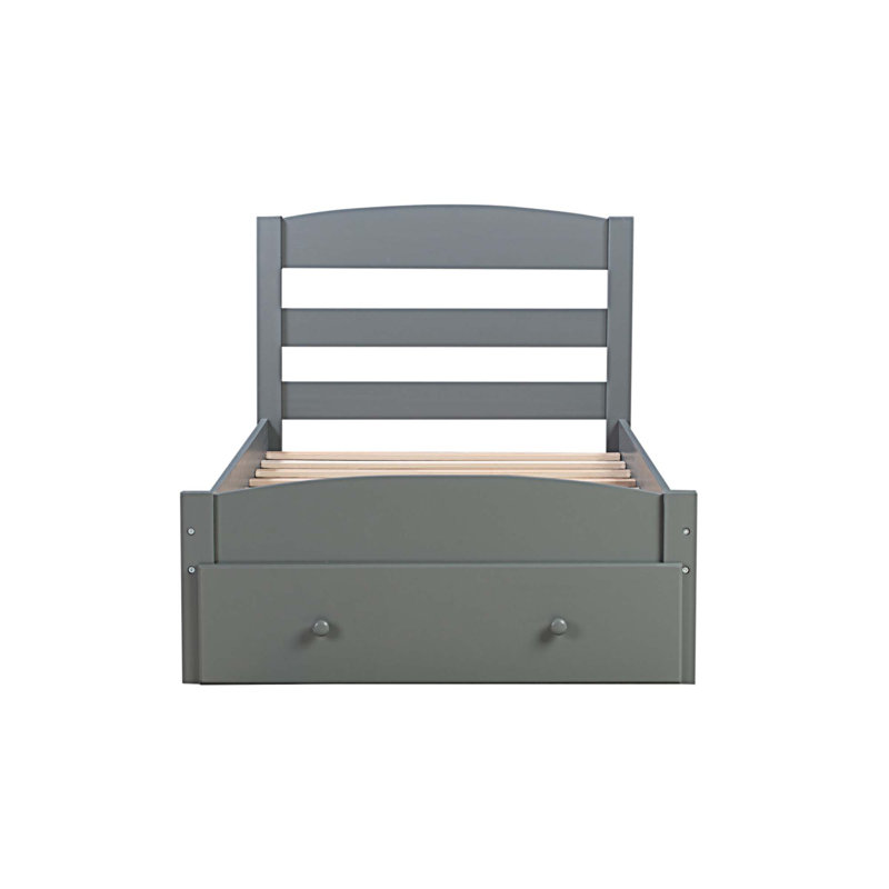 Lit avec rangement, gris