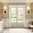 Set Of 2 Rustic Bath Sconce Wall Light With Linen Beige Fabric Lampshade, Modern Wall Sconces For Toilet, Hallway, Staircase