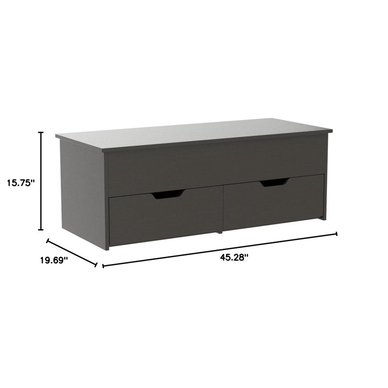 Casaleggio Lift Top Coffee Table with Storage, Black