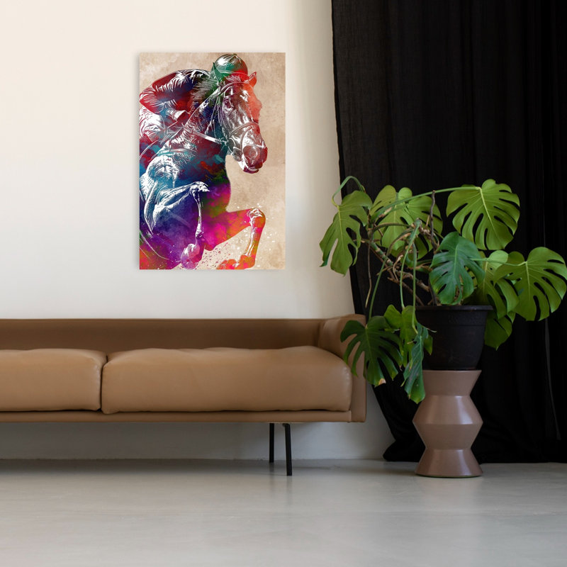 Art mural cheval vibrant, 48" H x 32" W