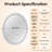 19.7In LED Round Bathroom Mirror 3 Colors Light Dimmable