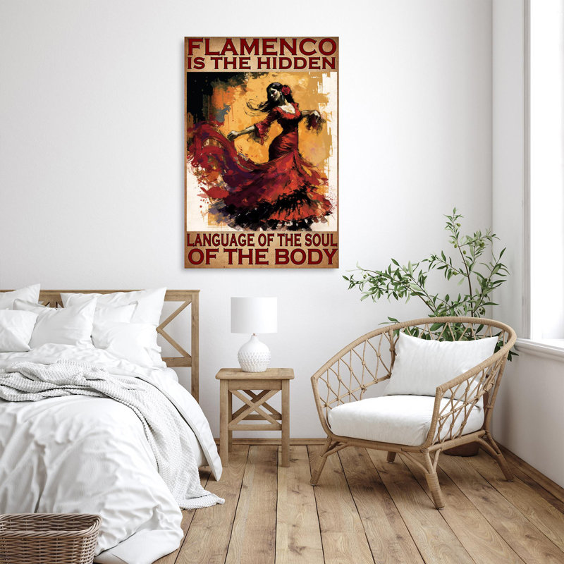 «Flamenco Is The Hidden», impression sur toile, H 14 po x l 11 po x P 1,25 po