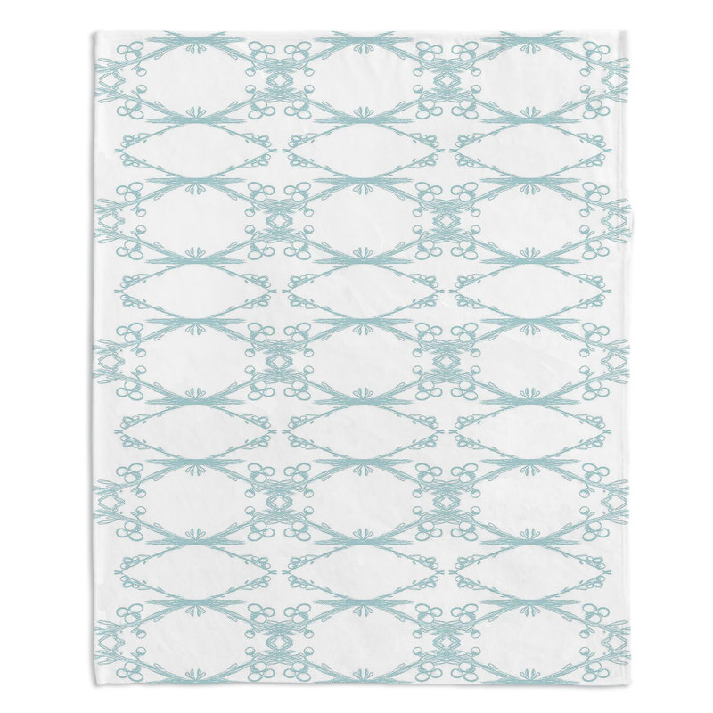 Couverture sherpa blanc doux brindilles, l 51 po x L 60 po