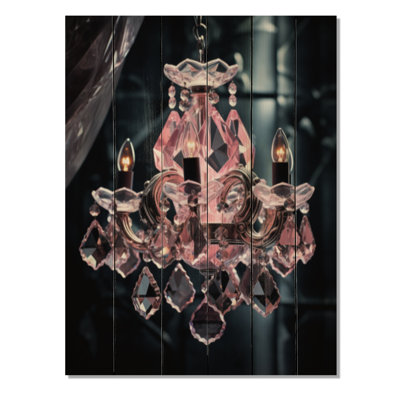 Lustre cristal éclat - impression glam sur bois de pin naturel