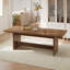Très grande table de salle à manger moderne en bois de 87 po, table de salle à manger rectangulaire pour les sièges 4 à 8, plateau de table et pieds en bois de qualité supérieure