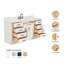 Meuble-lavabo simple en bois massif 66 po avec plateau en quartz blanc Thornaby-1160528166-1195506919