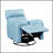 Luxury Blue Leather Glider Recliner With Swivel Motion, Solid Wood Frame, And High-Density Foam For Ultimate Comfort
