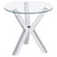 Ensemble de table basse et de table de bout chromée 2 pièces