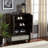 Parterre Entryway 4-Shelves With 2-Door Dark Brown Shoe Cabinet, 31.91" H X 23.38" W X 11.53" D
