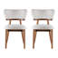 Chaise d'appoint rembourrée en bois massif-628719361