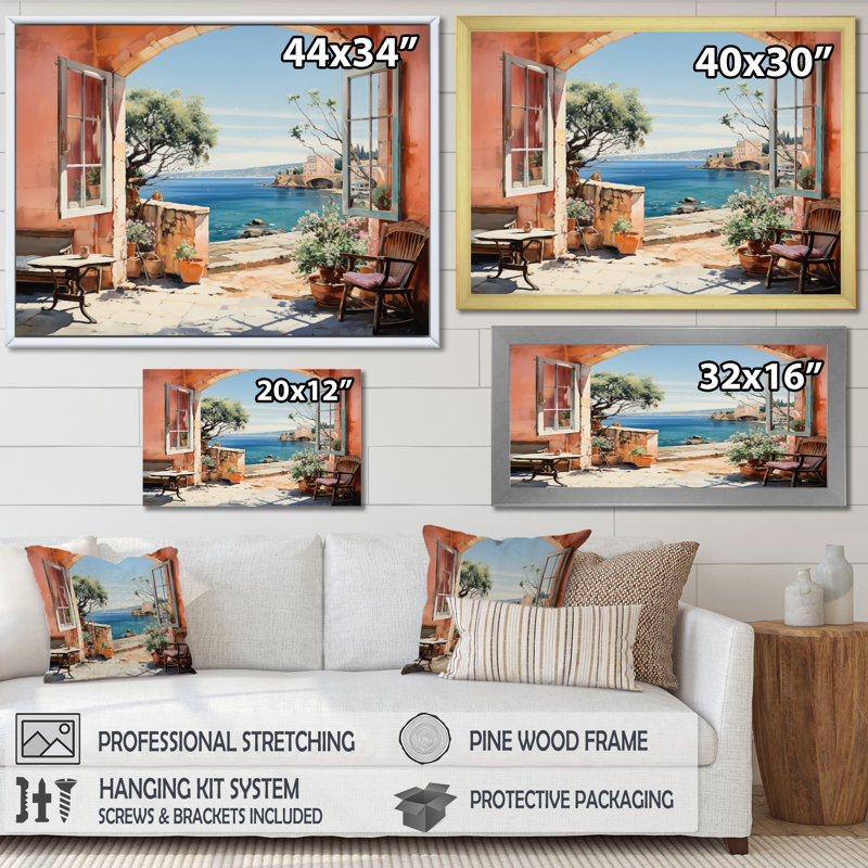 La Dolce Creativita Beachside I sur toile, H 34 po x l 44 po x P 1,5 po, Toile tendue