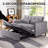 55 Inch 3-in-1 Convertible Sleeper Sofa Bed, Modern Velvet Pull Out Two Seater Couch with Adjustable Backrest & Side Storage Pockets for Living Room Guest Room-224946757