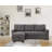 Sierra 84" Linen Reversible Sleeper Sectionals Sofa With Storage Chaise