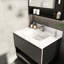 Dessus de meuble-lavabo en marbre 31 po pour la salle de bain - Pierre frittée blanche avec trous de robinet pré-percés, évier central rectangulaire, dosseret de 4 po et dosseret de teinture, trous de conception élégante et durable