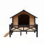 Grand chenil d'extérieur en bois avec niche pour chien