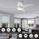 52" Betzi 3 - Blade LED Smart Propeller Ceiling Fan with Wall Control and Light Kit Included