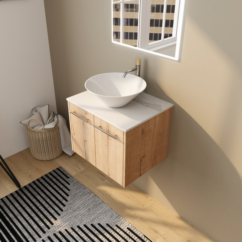 Ensemble de meuble-lavabo mural simple 24 po Edier
