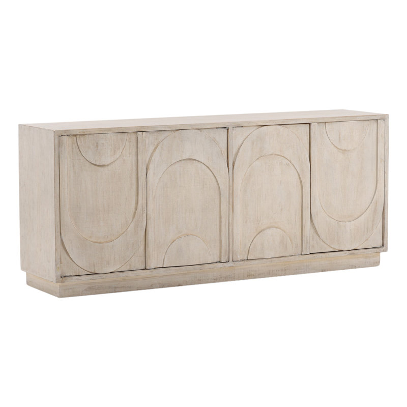 Riley 78" Reclaimed Pine Wood Sideboard, Light Warm Wash