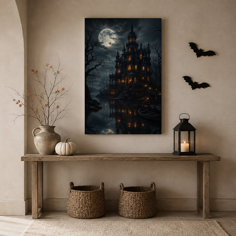 Art mural sur toile Halloween gothique, H 30 po x l 20 po