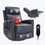 Fauteuil inclinable manuel pivotant en cuir avec massage thermique-2122972131