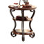 Table d'appoint en cerisier brun Avrah, conception ornée, 2 tablettes inférieures, 22 x 22 x 26,5, pour table de salon avec pieds en métal, longueur ouverte de 22 po x largeur de 26,5 po, bois massif