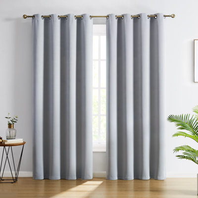 Gerlach Polyester Blackout Thermal Grommet Curtain Pair