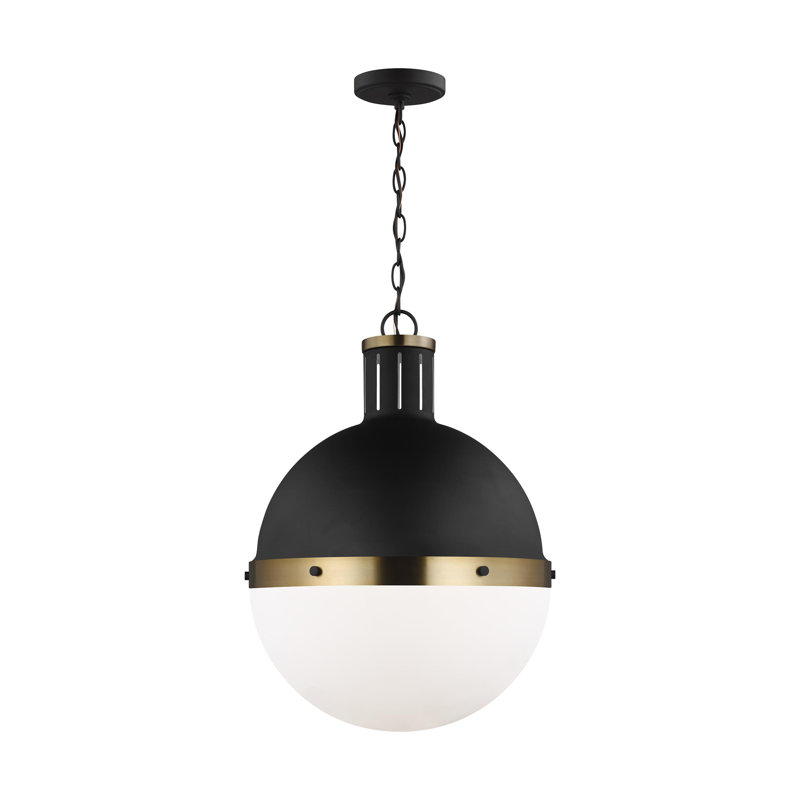 1 - Light Single Globe Pendant, No , Satin Bronze, 11.63" H x 8.13" W x 8.13" D