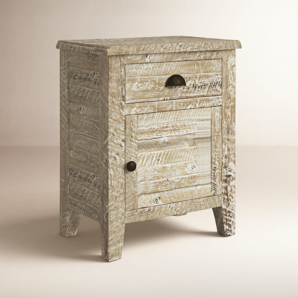 Castile 1 - Drawer Nightstand, Washed Gray